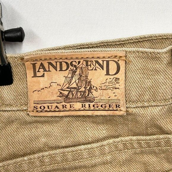 New Lands End Square Rigger Mens Khaki Pants Size 44W x 32L 100% Cotton - Picture 6 of 10